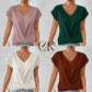 ✨Heißer Verkauf 50% Rabatt👚Lässiges Kurzarm-Elegant V-Ausschnitt-Twist-Shirt