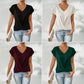 ✨Heißer Verkauf 50% Rabatt👚Lässiges Kurzarm-Elegant V-Ausschnitt-Twist-Shirt