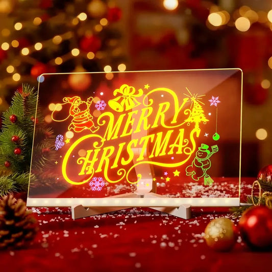 🎄Weihnachtsverkauf - 50% Rabatt🎁Kinder LED-Zeichentafel, wiederbeschreibbar und wiederverwendbar.