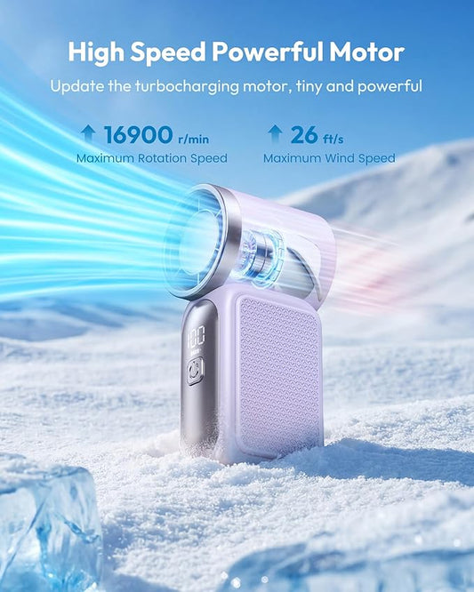🌀Nur 11.99€ diesen Sommer!!!💨Mini-Handventilator mit LED-Anzeige –👍5-stufiger Turbo-Ventilator im Taschenformat.✨Über USB aufladbar, schnelle Kühlung für Reisen und beim Schminken. Das perfekte Geschenk.  Tragbare Kühlung