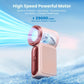 🌀Nur 11.99€ diesen Sommer!!!💨Mini-Handventilator mit LED-Anzeige –👍5-stufiger Turbo-Ventilator im Taschenformat.✨Über USB aufladbar, schnelle Kühlung für Reisen und beim Schminken. Das perfekte Geschenk.  Tragbare Kühlung