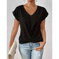 ✨Heißer Verkauf 50% Rabatt👚Lässiges Kurzarm-Elegant V-Ausschnitt-Twist-Shirt